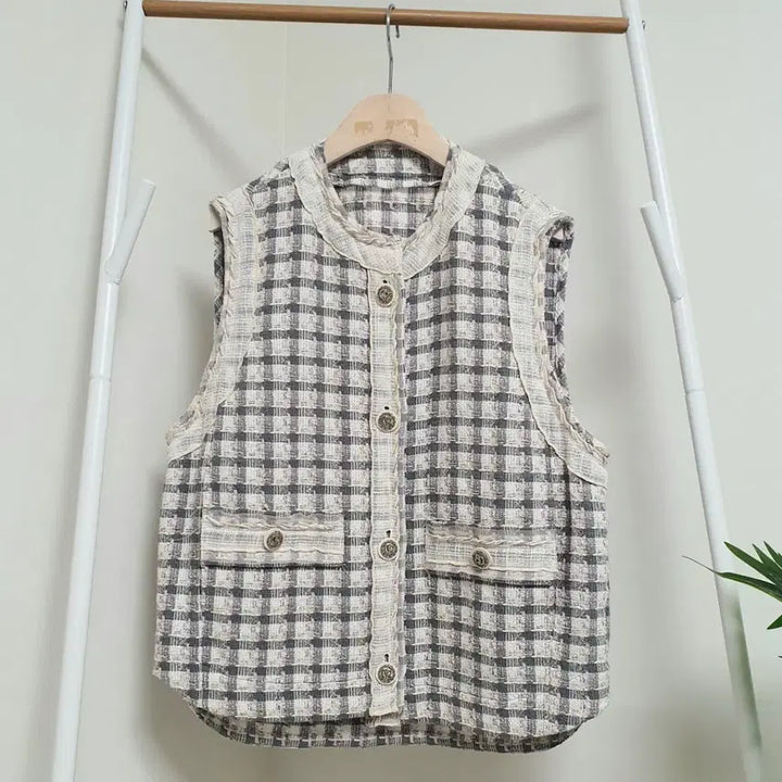 [BUNJANG] SJSJ Tweed Vest Jacket / 한섬 SJSJ 트위드 조끼자켓