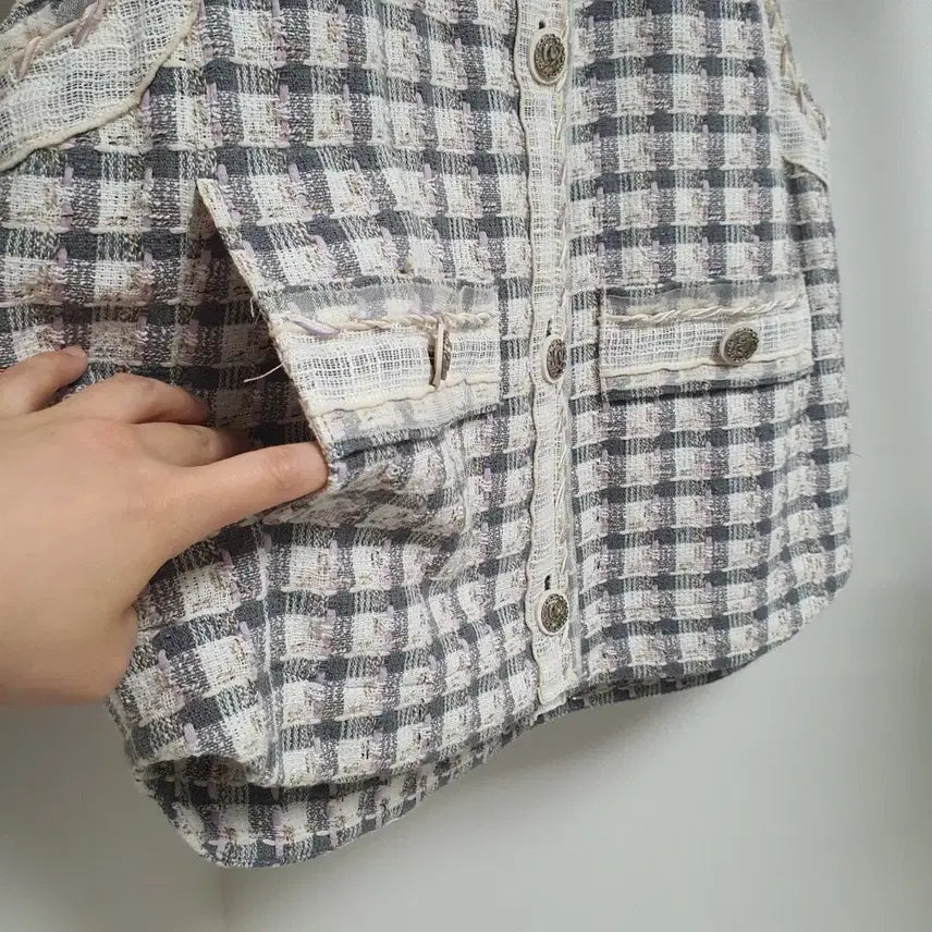[BUNJANG] SJSJ Tweed Vest Jacket / 한섬 SJSJ 트위드 조끼자켓