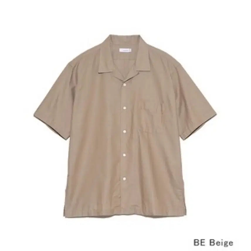 [BUNJANG] Nanamica Panama Short Sleeve Shirt Beige / [L][105] 나나미카 오픈 카라 파나마 숏 슬리브 셔츠 베이지
