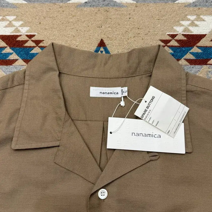 [BUNJANG] Nanamica Panama Short Sleeve Shirt Beige / [L][105] 나나미카 오픈 카라 파나마 숏 슬리브 셔츠 베이지