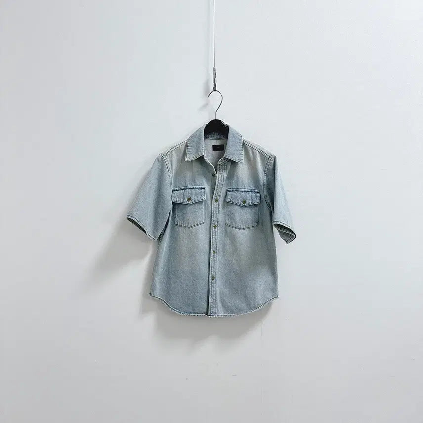 [BUNJANG] Ore Denim Short Sleeve Shirt / Ore 오어 반팔 데님 셔츠