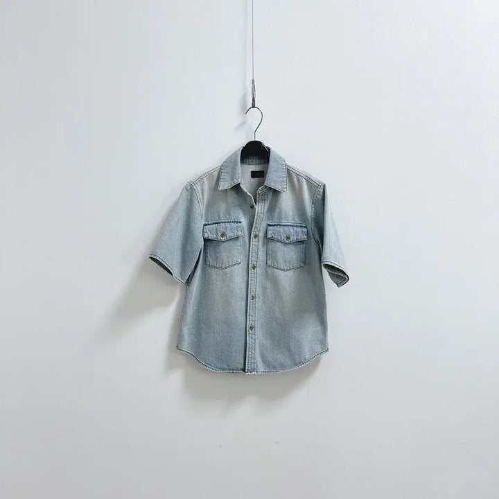 [BUNJANG] Ore Denim Short Sleeve Shirt / Ore 오어 반팔 데님 셔츠
