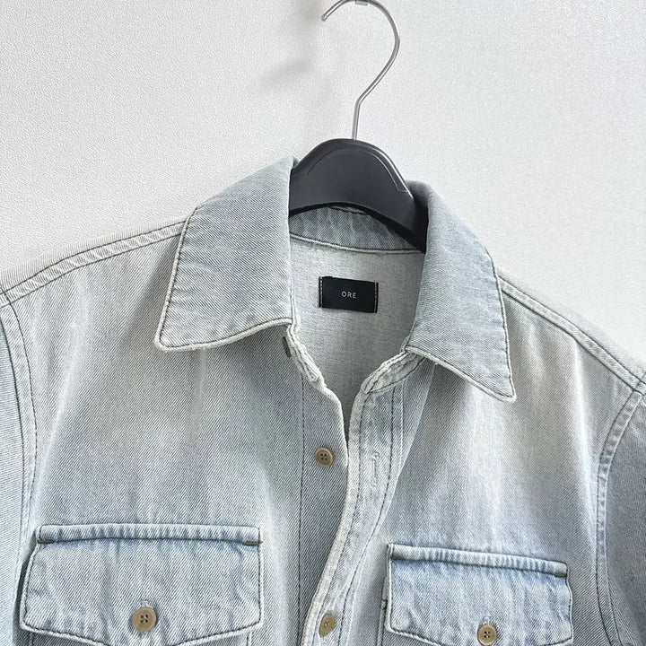 [BUNJANG] Ore Denim Short Sleeve Shirt / Ore 오어 반팔 데님 셔츠