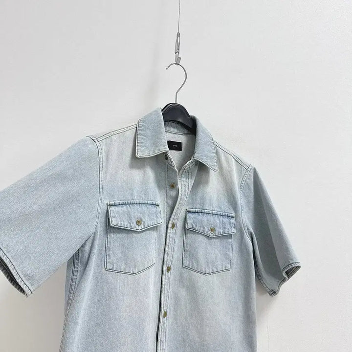 [BUNJANG] Ore Denim Short Sleeve Shirt / Ore 오어 반팔 데님 셔츠