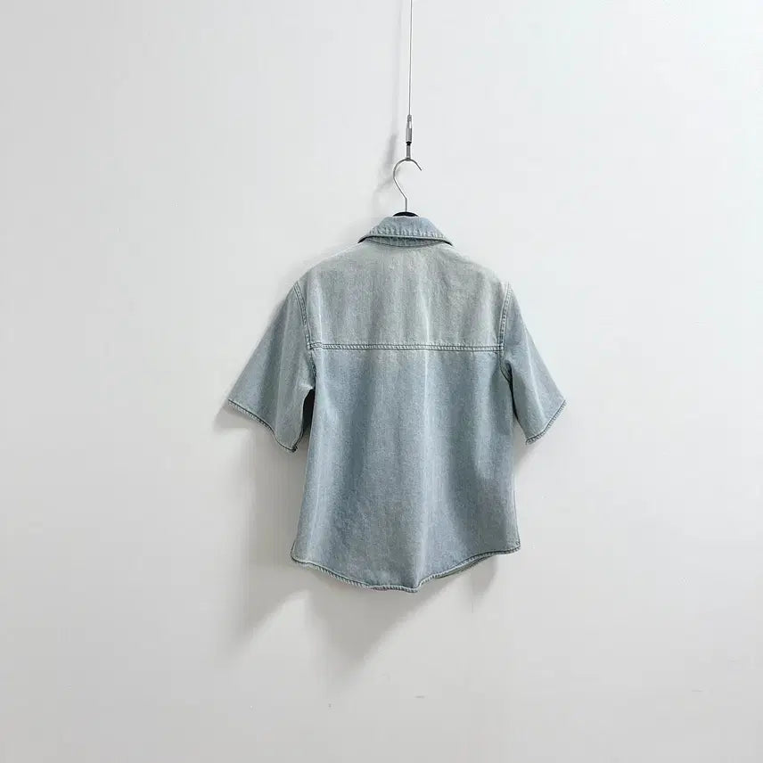 [BUNJANG] Ore Denim Short Sleeve Shirt / Ore 오어 반팔 데님 셔츠