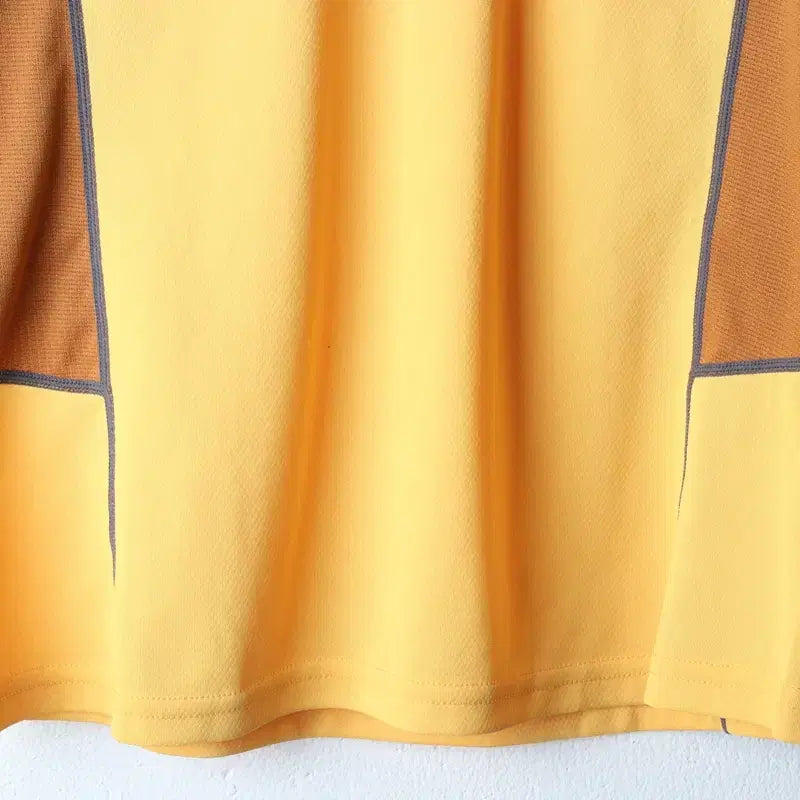[BUNJANG] Discovery Functional Half-Zip Polo Shirt / (L) 디스커버리 반팔 카라 티셔츠 기능성 반집업 노랑-184E5