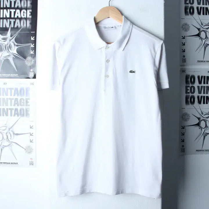 [BUNJANG] Lacoste Polo Shirt (L-XL) Small Logo White / (L-XL) 라코스테 반팔 카라 티셔츠 스몰로고 화이트 놈코어-184E7