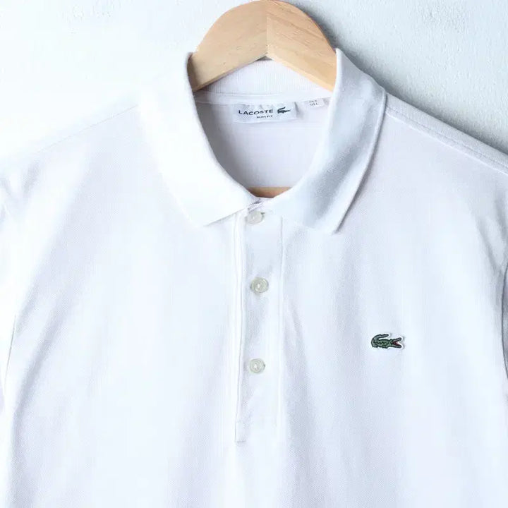 [BUNJANG] Lacoste Polo Shirt (L-XL) Small Logo White / (L-XL) 라코스테 반팔 카라 티셔츠 스몰로고 화이트 놈코어-184E7