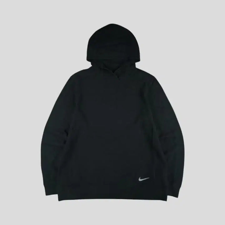 [SOLD OUT] 나이키 요가 블랙 스우시 로고 리플렉티브 드라이핏 코튼블렌드 후드 티셔츠
