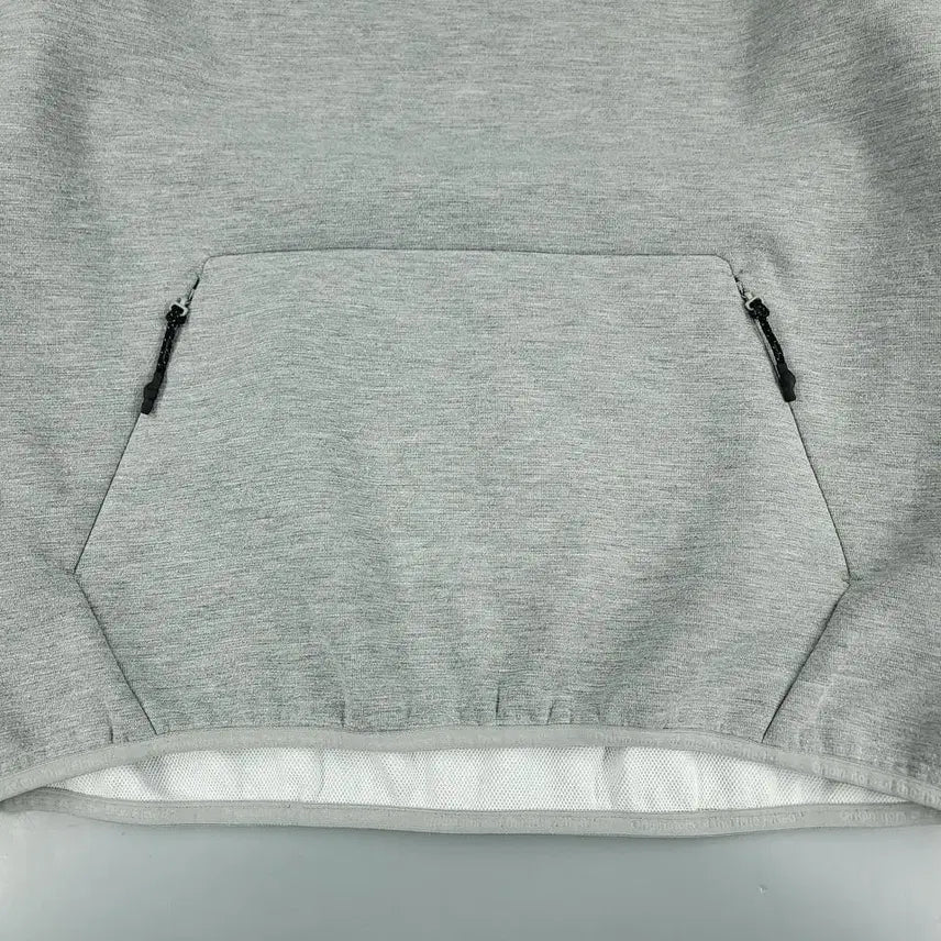 [BUNJANG] New Era Gray Black Raglan Sweatshirt / 뉴에라 그레이 블랙 배색 스펠아웃 로고 레글런 캥거루포켓 리플렉티브 기하