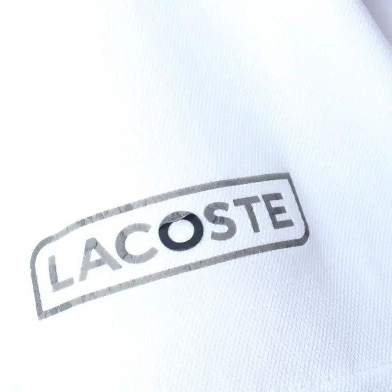 [SOLD OUT] (L-XL) 라코스테 반팔 카라 티셔츠 기능성 화이트 투톤-184EA