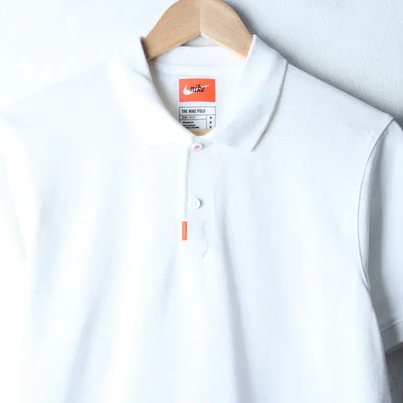 [BUNJANG] Nike Short Sleeve Polo Shirt White / (M-L) 나이키 반팔 카라 티셔츠 화이트 무지 올드스쿨-184EB