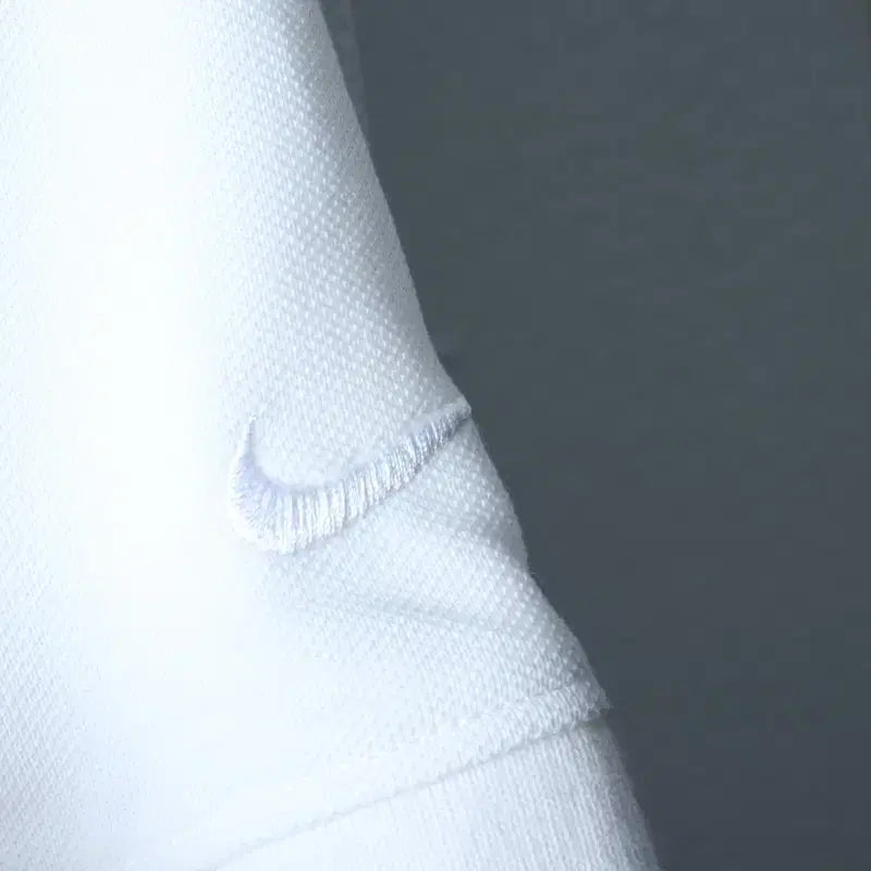 [BUNJANG] Nike Short Sleeve Polo Shirt White / (M-L) 나이키 반팔 카라 티셔츠 화이트 무지 올드스쿨-184EB