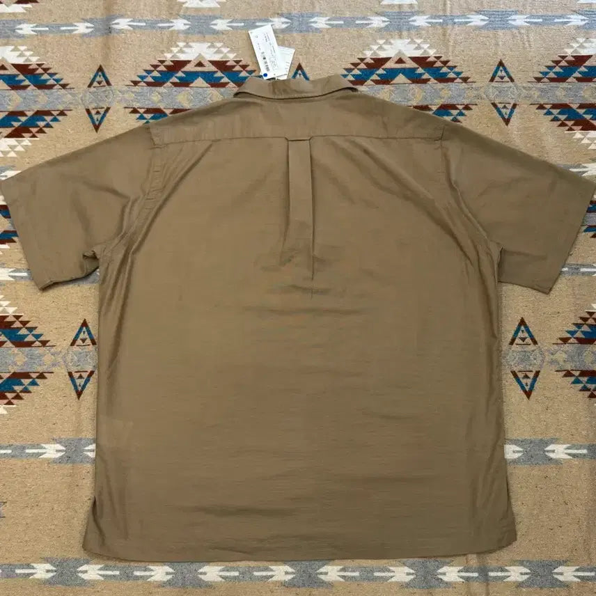 [BUNJANG] Nanamica Panama Short Sleeve Shirt Beige / [XL][110] 나나미카 오픈카라 파나마 숏슬리브 셔츠 베이지