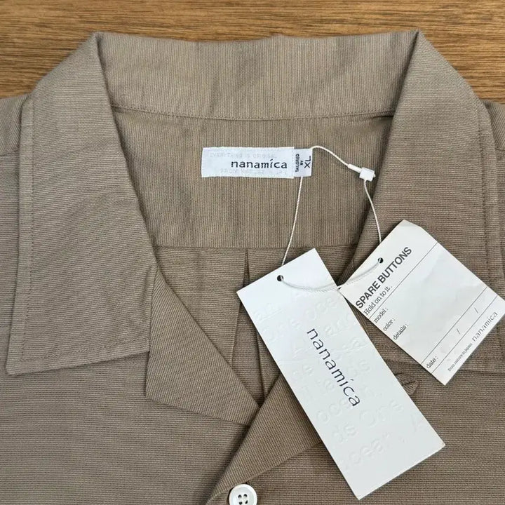 [BUNJANG] Nanamica Panama Short Sleeve Shirt Beige / [XL][110] 나나미카 오픈카라 파나마 숏슬리브 셔츠 베이지