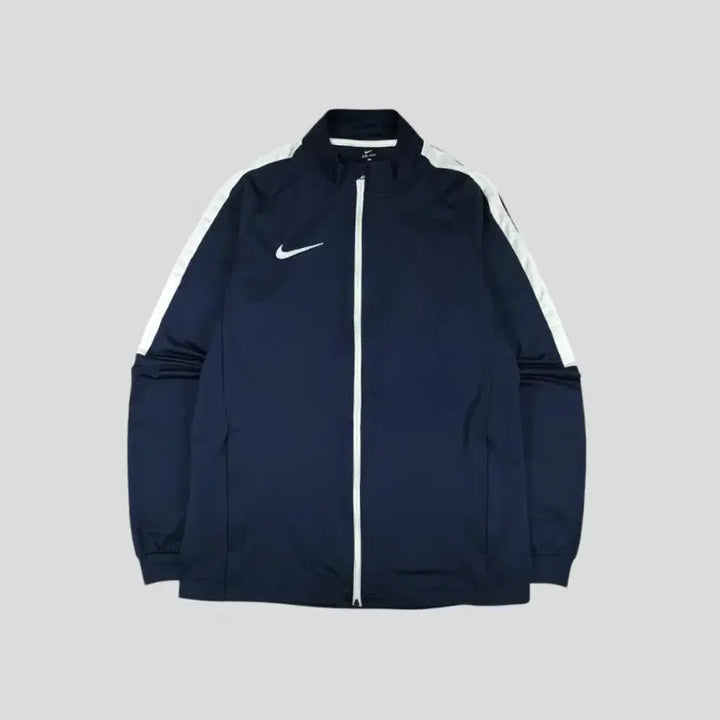 [BUNJANG] Nike Navy White Raglan Dry-Fit Track Top Jacket / 나이키 네이비 화이트 배색 스우시 로고 레글런 드라이핏 트랙탑 집업 져지