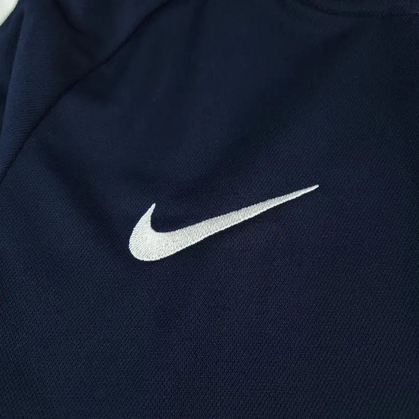 [BUNJANG] Nike Navy White Raglan Dry-Fit Track Top Jacket / 나이키 네이비 화이트 배색 스우시 로고 레글런 드라이핏 트랙탑 집업 져지