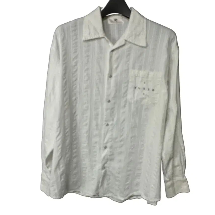 [BUNJANG] RSC White Striped Shirt / 2 알에스씨 링클 화이트 스트라이프 셔츠