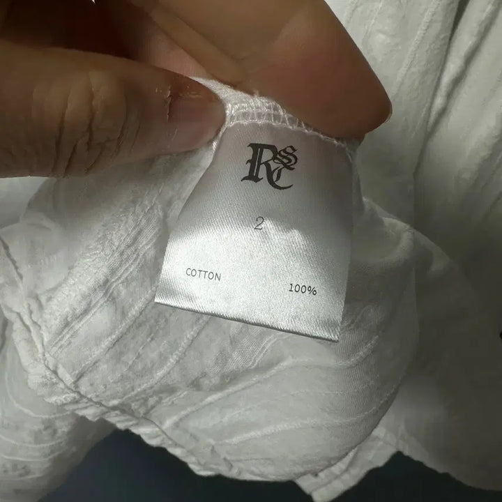 [BUNJANG] RSC White Striped Shirt / 2 알에스씨 링클 화이트 스트라이프 셔츠