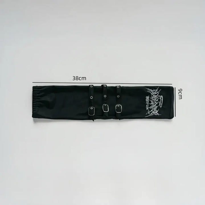 [BUNJANG] Punk Gothic Subculture Buckle Arm Warmers (2 Colors) / 펑크 고딕 서브컬처 버클 암워머 소매(2컬러)