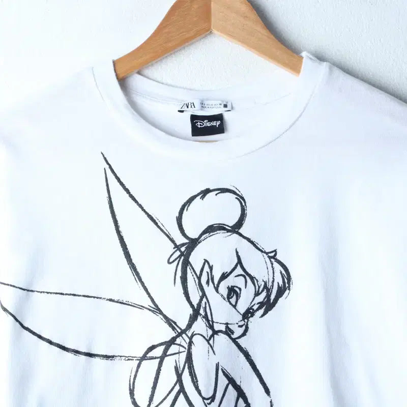 [BUNJANG] ZARA Tinkerbell Collaboration T-Shirt / W(S-L) 자라 반팔 티셔츠 디즈니 협업 팅커벨 한정판-184ED