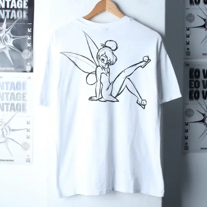 [BUNJANG] ZARA Tinkerbell Collaboration T-Shirt / W(S-L) 자라 반팔 티셔츠 디즈니 협업 팅커벨 한정판-184ED