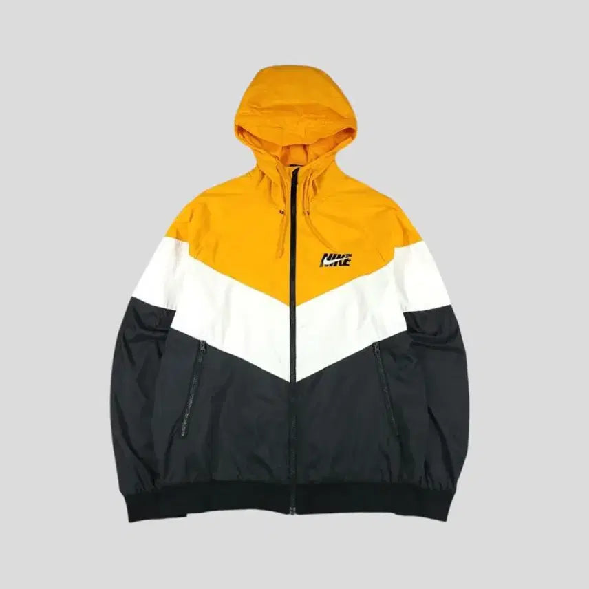 [SOLD OUT] 나이키 옐로우 화이트 블랙 배색 스우시 로고 스펠아웃 레글런 립스탑 이너