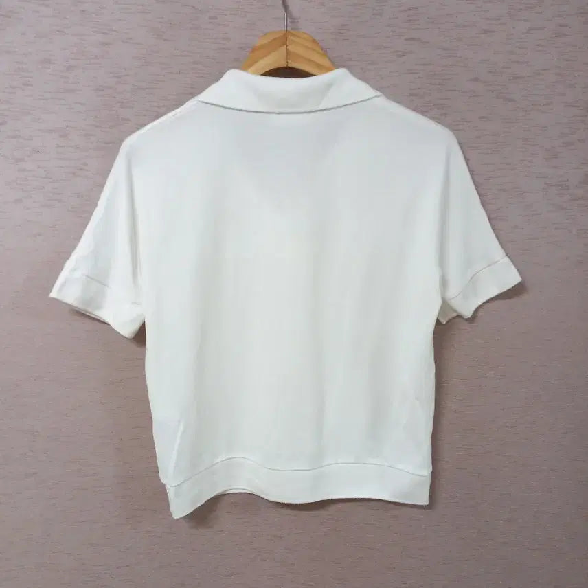 [SOLD OUT] B4-24/라코스테 화이트 반팔 카라티 여성