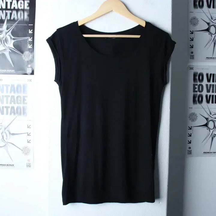 [BUNJANG] AllSaints Basic Short Sleeve T-shirt / W(XS-S) 올세인츠 반팔 티셔츠 반소매 무지 블랙-184EF
