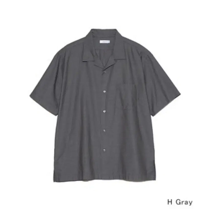 [BUNJANG] Nanamica Panama Short Sleeve Shirt Heather Gray / [M][100] 나나미카 오픈카라 파나마 숏슬리브 셔츠 헤더 그레이