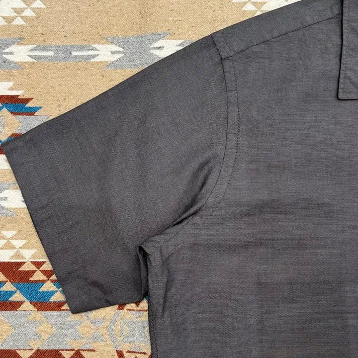 [BUNJANG] Nanamica Panama Short Sleeve Shirt Heather Gray / [M][100] 나나미카 오픈카라 파나마 숏슬리브 셔츠 헤더 그레이
