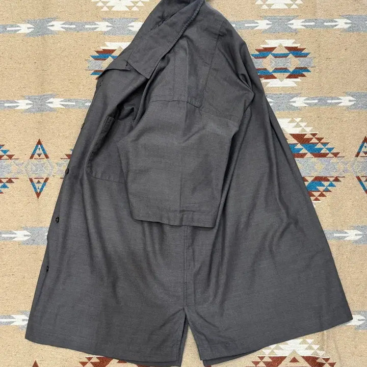 [BUNJANG] Nanamica Panama Short Sleeve Shirt Heather Gray / [M][100] 나나미카 오픈카라 파나마 숏슬리브 셔츠 헤더 그레이