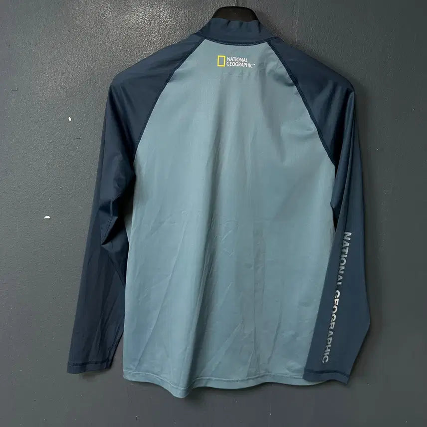 [BUNJANG] National Geographic XXL Logo Rash Guard Zip-up / XXL 내셔널지오그래픽 로고 래쉬가드 집업