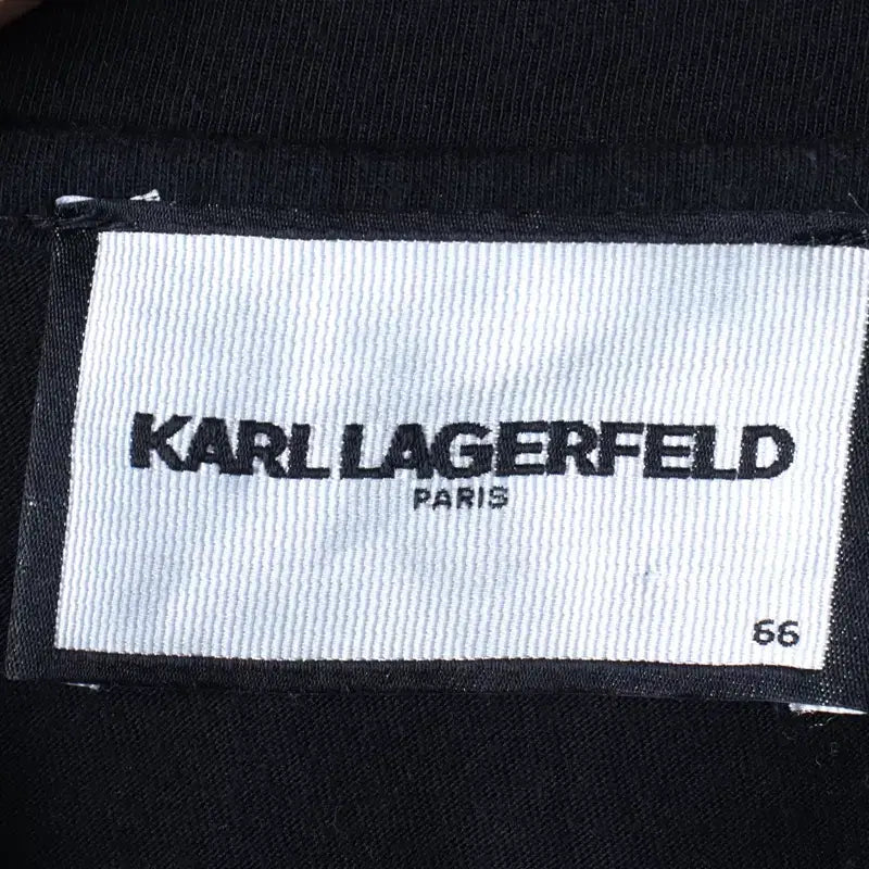[BUNJANG] Karl Lagerfeld Big Logo Embellished T-shirt / W(M-L) 칼라거펠트 반팔 티셔츠 빅로고 비즈 유니크-184F1