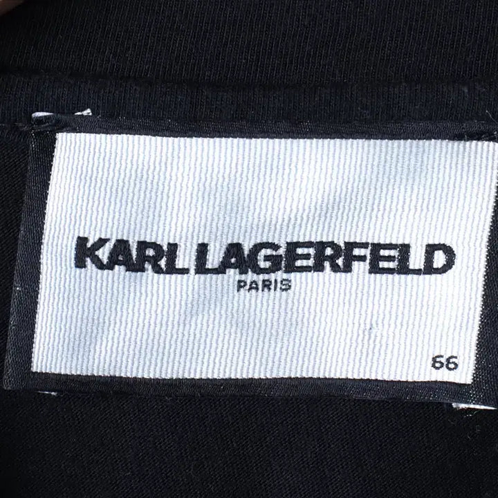 [BUNJANG] Karl Lagerfeld Big Logo Embellished T-shirt / W(M-L) 칼라거펠트 반팔 티셔츠 빅로고 비즈 유니크-184F1