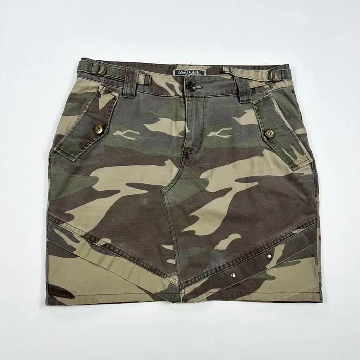 [BUNJANG] Von Dutch OG Y2K Military Camo Mini Skirt / (30) 본더치 OG y2k 밀리터리 카모 미니스커트