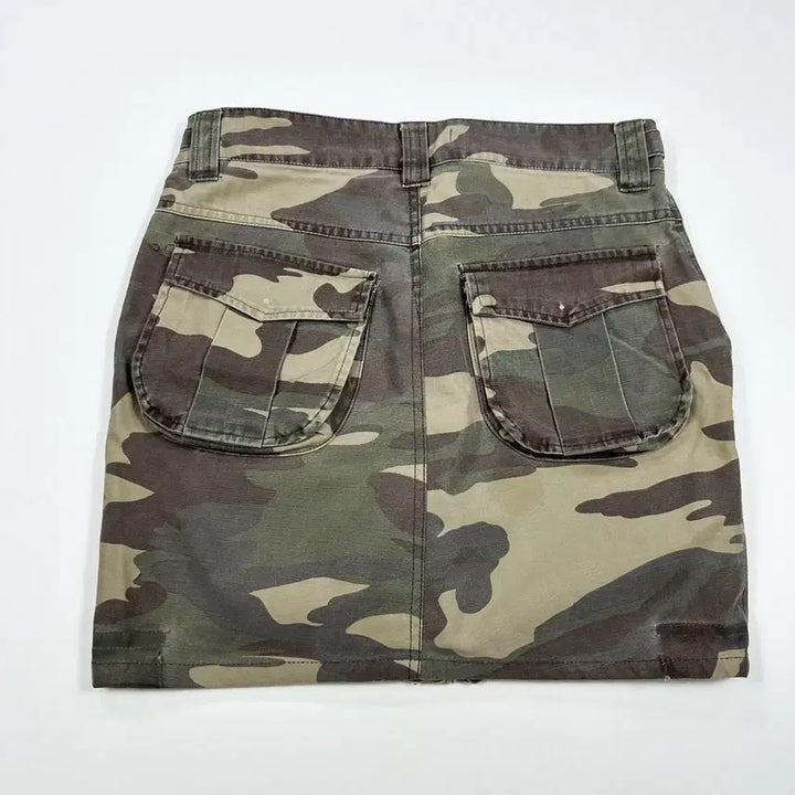 [BUNJANG] Von Dutch OG Y2K Military Camo Mini Skirt / (30) 본더치 OG y2k 밀리터리 카모 미니스커트