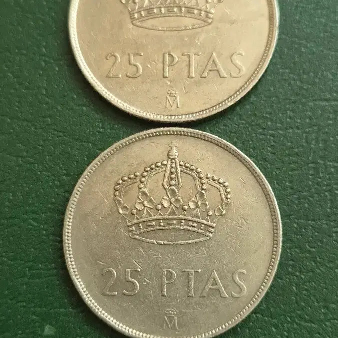 [BUNJANG] Spanish 25 Pesetas Coins (1983/1984) Set / 스페인 25페세타 동전 2종 (1983년/1984년)