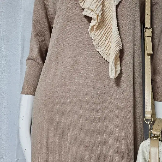 [SOLD OUT] 베이지 상태굿 니트 롱원피스..반품 49이상..길이 107