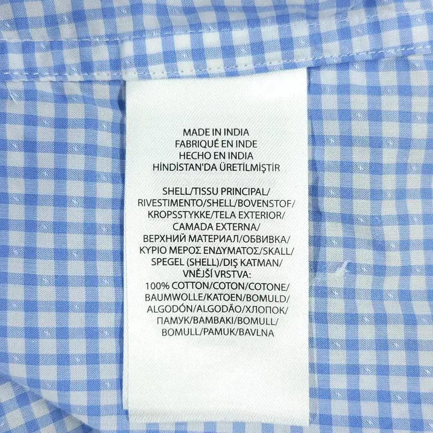[BUNJANG] Polo Ralph Lauren Gingham Check Custom Fit Shirt / 폴로랄프로렌 화이트 라이트블루 배색 깅엄체크 블루포니 커스텀핏 컷어웨이