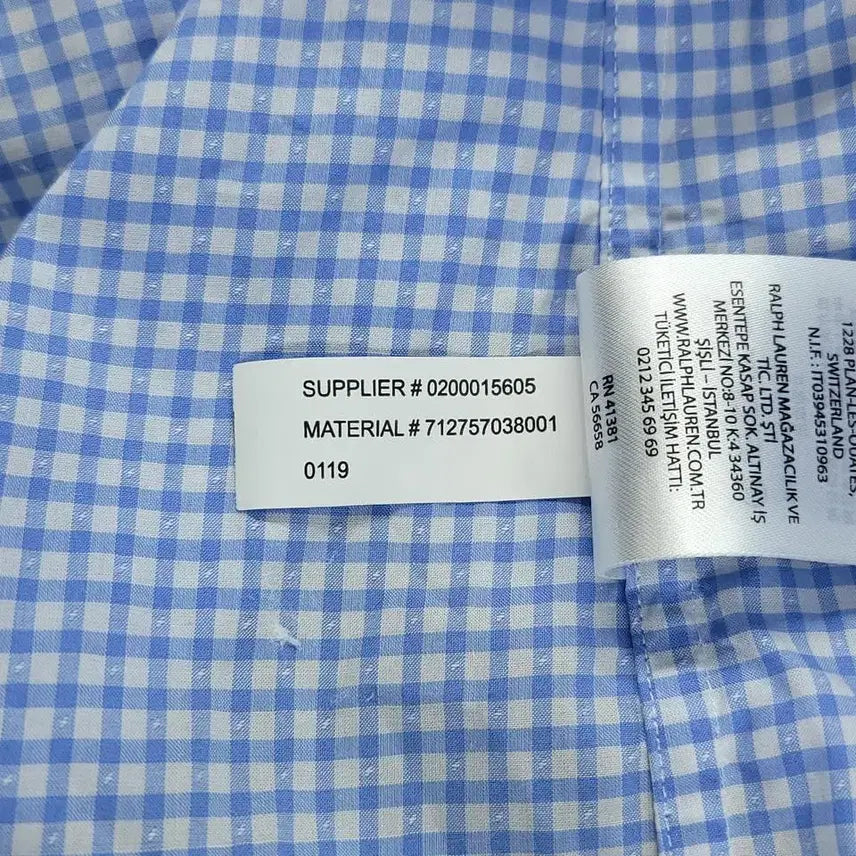 [BUNJANG] Polo Ralph Lauren Gingham Check Custom Fit Shirt / 폴로랄프로렌 화이트 라이트블루 배색 깅엄체크 블루포니 커스텀핏 컷어웨이