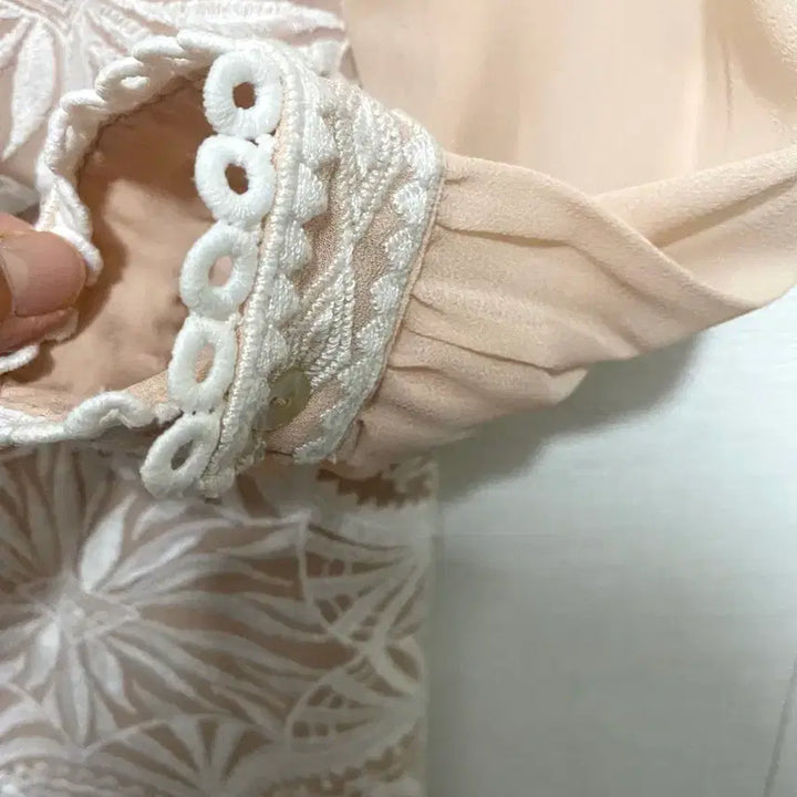[BUNJANG] REISS Pink Lace Midi Dress / REISS 핑크 레이스 미디 원피스
