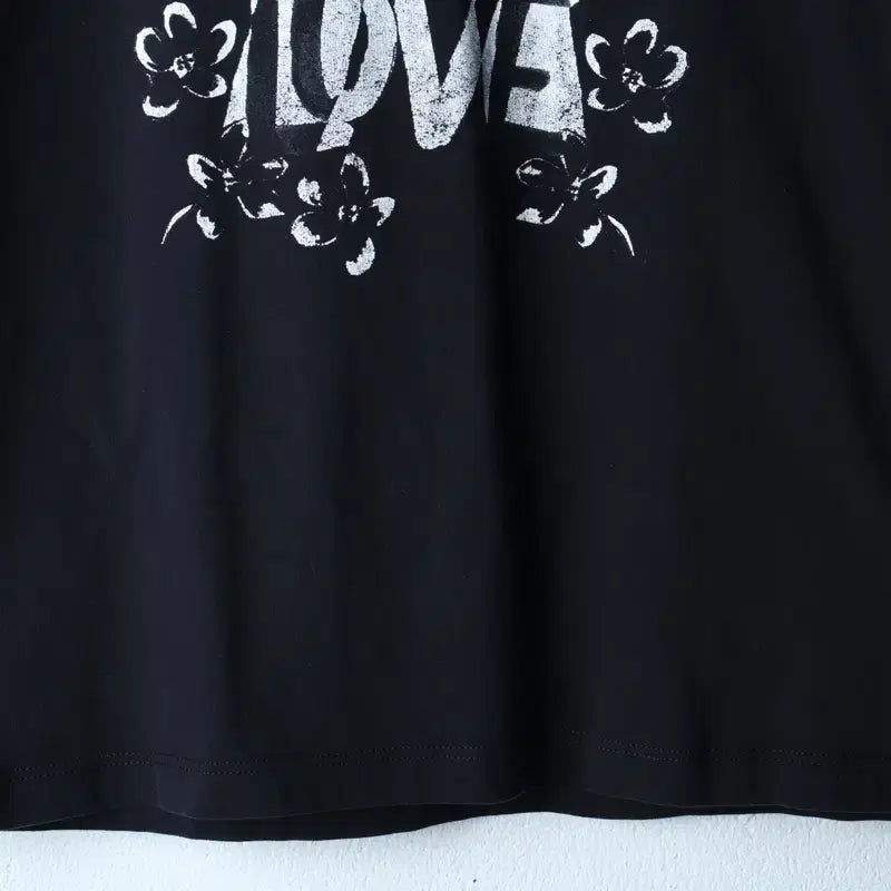 [BUNJANG] W(M) Claudie Pierlot Big Print T-shirt / W(M) 클라우디아 피에를로트 반팔 티셔츠 빅프린팅 블랙-184F5