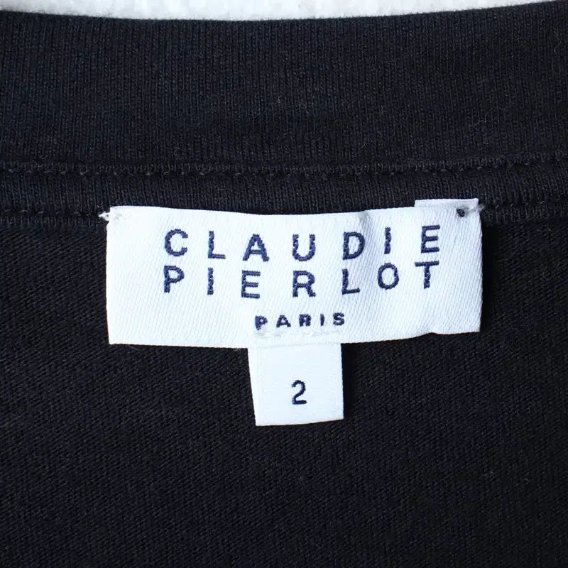 [BUNJANG] W(M) Claudie Pierlot Big Print T-shirt / W(M) 클라우디아 피에를로트 반팔 티셔츠 빅프린팅 블랙-184F5