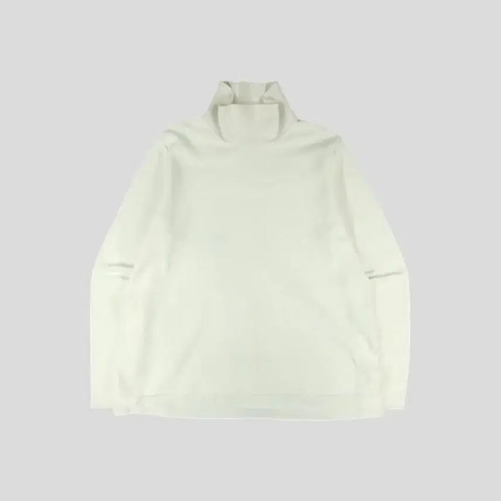 [BUNJANG] COS Ivory Slit Mock Neck Long Sleeve T-Shirt / COS 코스 아이보리 트임 목폴라 PK 피케 긴팔 티셔츠 롱슬리브 S