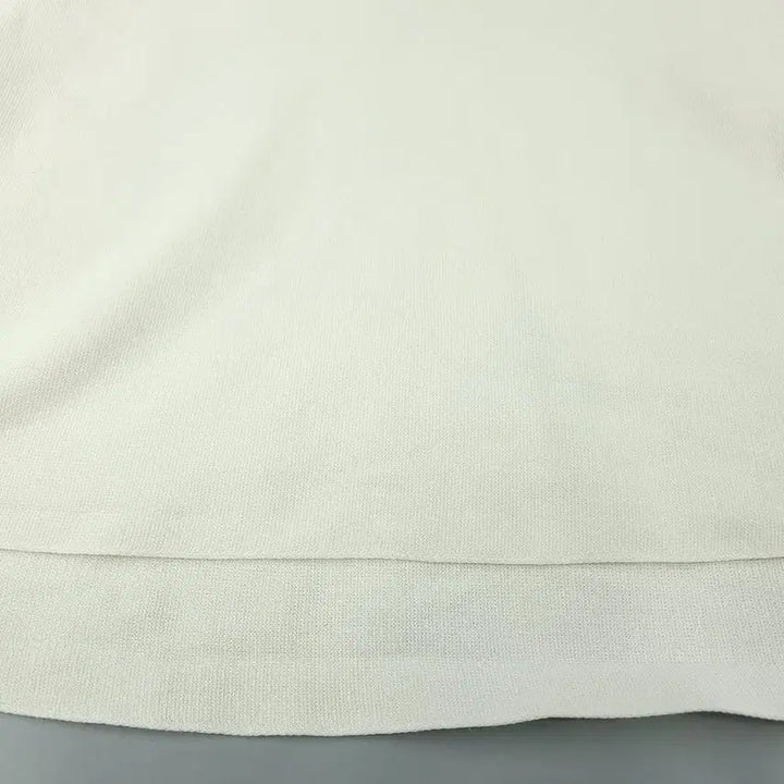 [BUNJANG] COS Ivory Slit Mock Neck Long Sleeve T-Shirt / COS 코스 아이보리 트임 목폴라 PK 피케 긴팔 티셔츠 롱슬리브 S