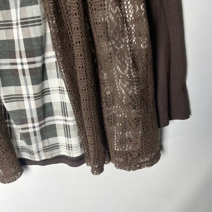 [BUNJANG] Vintage Mori Girl Layered Cardigan / [JPN] 빈티지 모리걸 바선생 레이어드 가디건