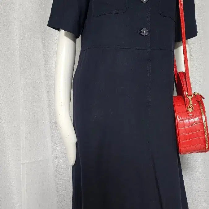 [SOLD OUT] BREAL 2023년 아마31 레이온 69 상태굿 주머니 단추 원피스