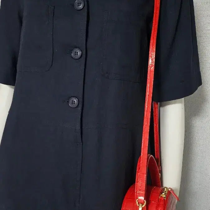 [SOLD OUT] BREAL 2023년 아마31 레이온 69 상태굿 주머니 단추 원피스