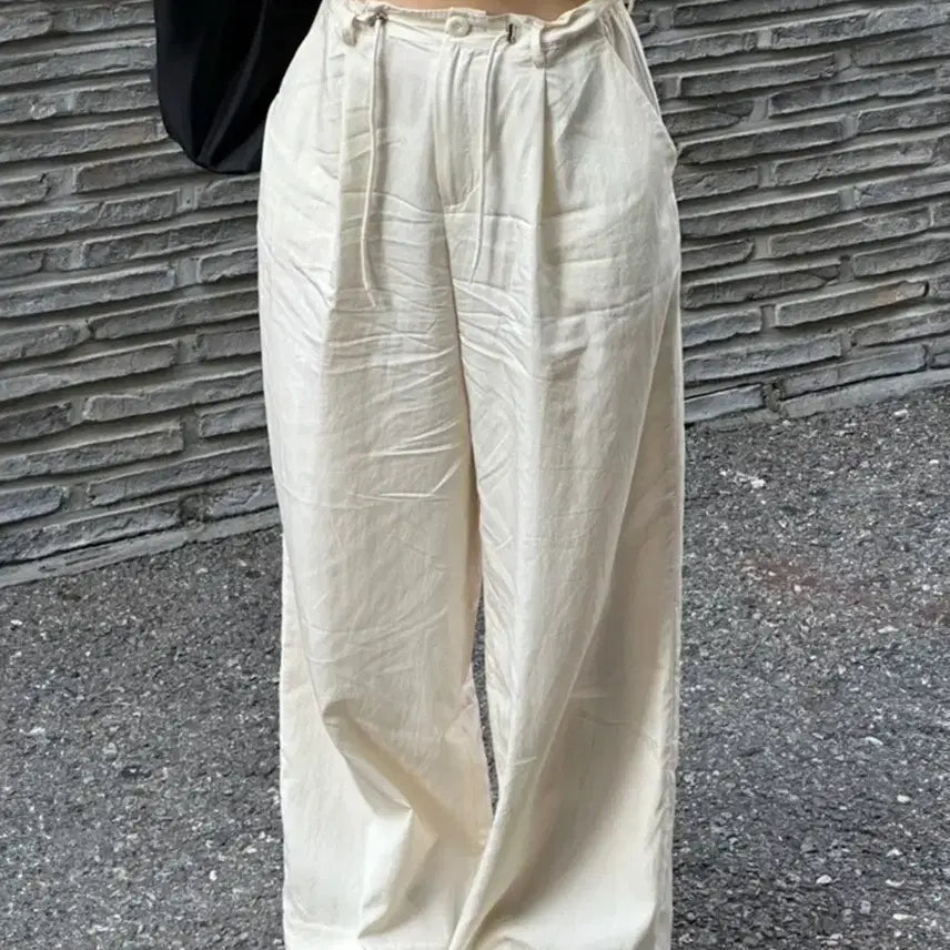[BUNJANG] Giordano Nylon Wide Pants / 지오다노 나일론 스트링 와이드 팬츠